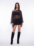 RAVENNA - Sheer Asymmetric Blouse