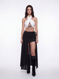MORTICIA — Wrap Long Skirt